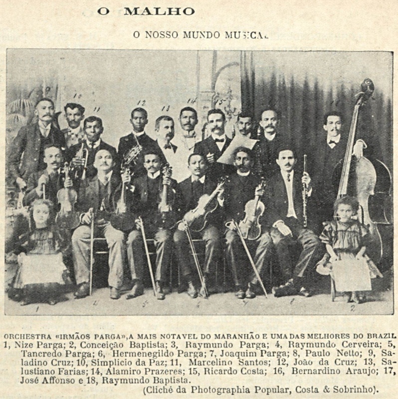 O MALHO 1907 p26 Orquestra Irmãos Parga 28 set.JPG